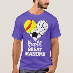 Camiseta Ball Great Grandma Heart Softball Volleyball Socce