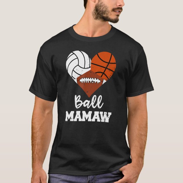 Camiseta Ball Mamaw Hearleyball Basketball Football Club M (Anverso)