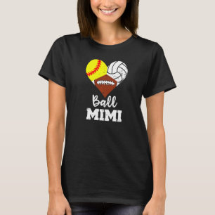 Camiseta Ball Mimi Heart Softball Voleibol Fútbol Mimi
