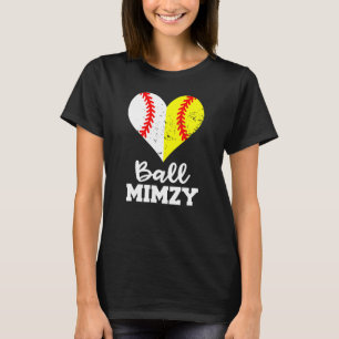 Camiseta Ball Mimzy Heart Baseball Softball Mimzy