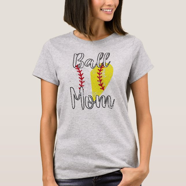 Camiseta Ball Mom Baseball Mama Team Sports (Anverso)