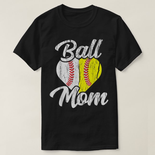 Camiseta Ball Mom Baseball Sofball Mama Team Sports (Diseño del anverso)