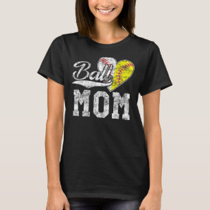 Camiseta Ball Mom Baseball Softball Heartball Sport