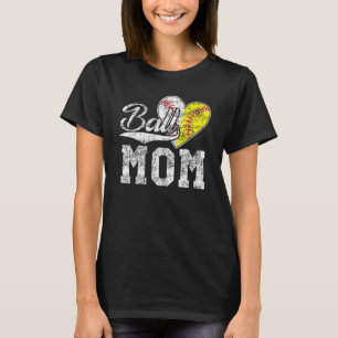 Camiseta Ball Mom Baseball Softball Heartball Sport