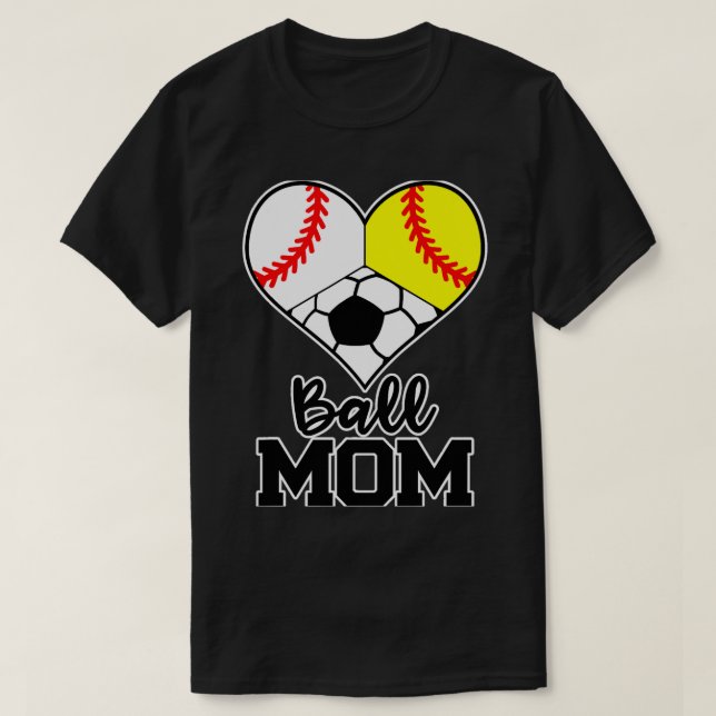 Camiseta Ball Mom Funny Baseball Sofball (Diseño del anverso)