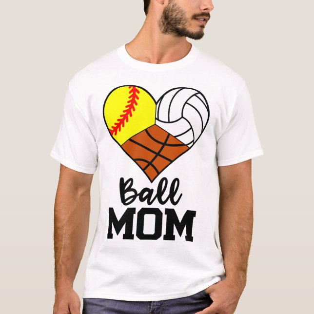 Camiseta Ball Mom Funny Sofeyball Voleibol Juego de Balonce (Anverso)