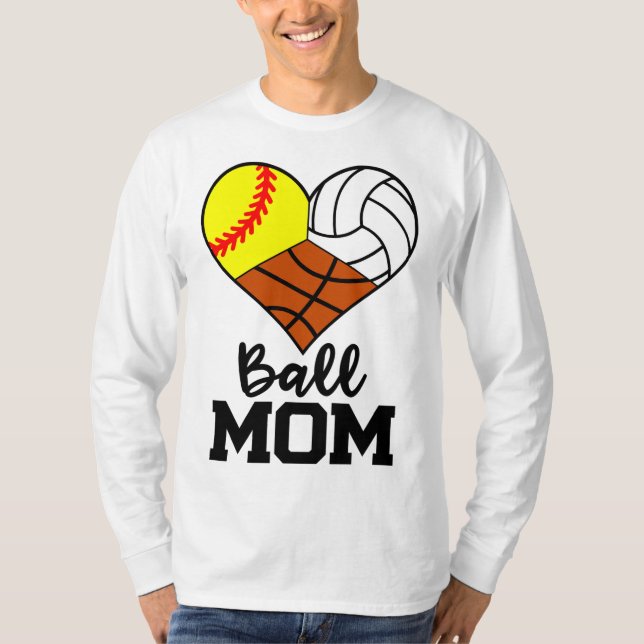 Camiseta Ball Mom Funny Sofeyball Voleibol Juego de Balonce (Anverso)