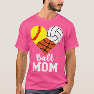Camiseta Ball Mom Funny Sofeyball Volleyball Baloncesto Mam