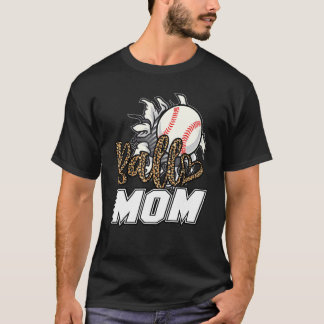 Camiseta Ball Mom Leopard Baseball Softball Mama Women Moth