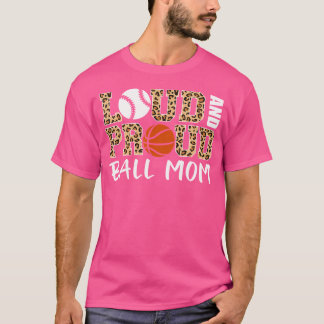 Camiseta Ball Mom Leopard Basketbal De Béisbol Con Enorme O