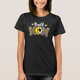 Camiseta Ball Mom Leopard Soccer Player Mom Mom