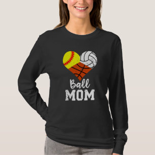 Camiseta Ball Mom Softbol Voleibol de voleibol de bola Mamá