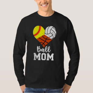 Camiseta Ball Mom Softbol Voleibol de voleibol de bola Mamá