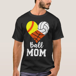 Camiseta Ball Mom Softbol Voleibol de Voleibol Mamá 2