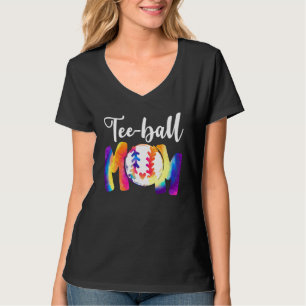 Camiseta Ball Mom Tee Mother's Day Teeball Mom Leopard Funn