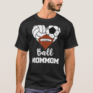 Camiseta Ball MomMom Heart Volleyball Football