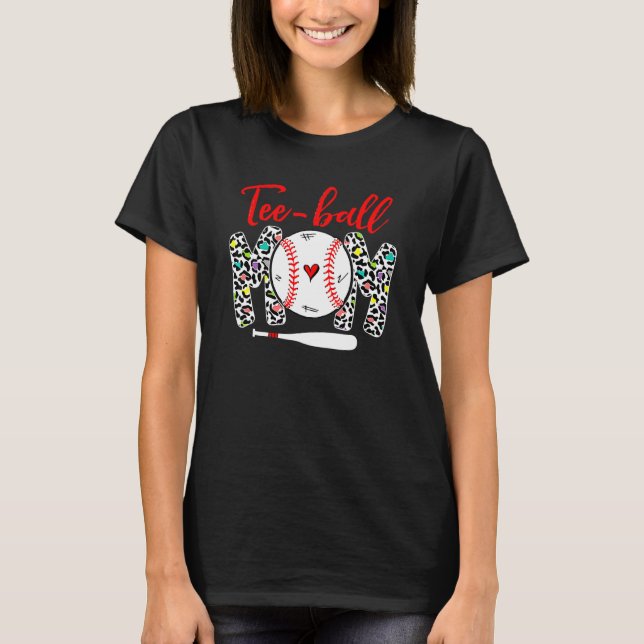 Camiseta Ball Mom's Day 2022 Teeball Mom Leopard (Anverso)