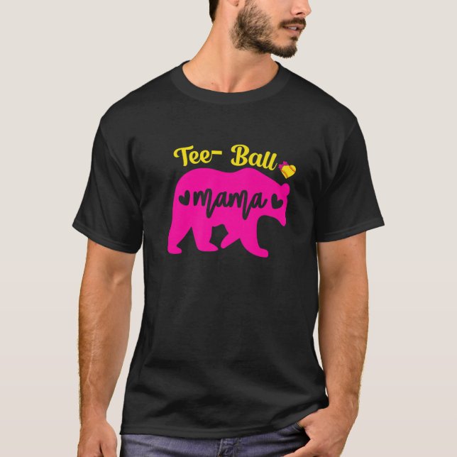 Camiseta Ball Mom's Day Tee Teeball Mom Bear (Anverso)