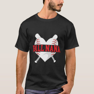 Camiseta Ball Nana Heart Baseball Nana De Un Jugador De Béi