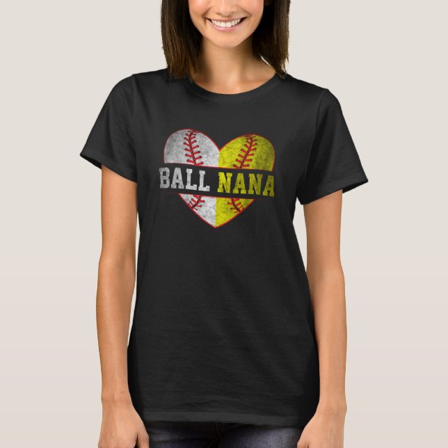 Camiseta Ball Nana Softball Baseball For Women Mother Day (Anverso)