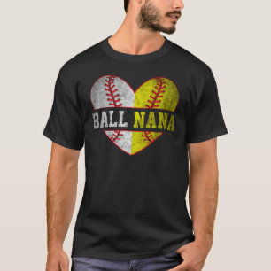 Camiseta Ball Nana Softbol Baseball Para Mujeres Día De La 