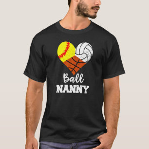 Camiseta Ball Nanny Heart Softball Voleibol Baloncesto Na