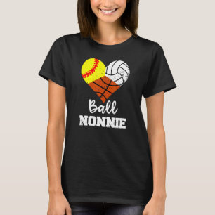 Camiseta Ball Nonnie Heart Softball Volleyball Basketball N