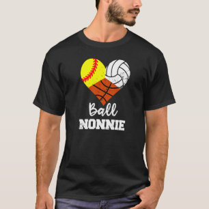 Camiseta Ball Nonnie Heart Softball Volleyball Basketball N