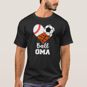 Camiseta Ball Oma Heart Baseball Baloncesto Oma
