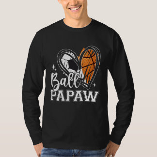 Camiseta Ball Papaw Soccer Basketball Heart