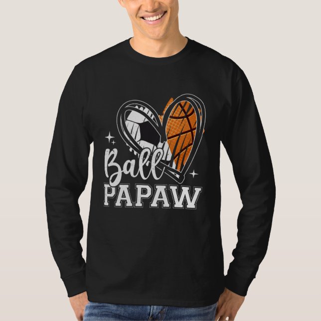 Camiseta Ball Papaw Soccer Basketball Heart (Anverso)