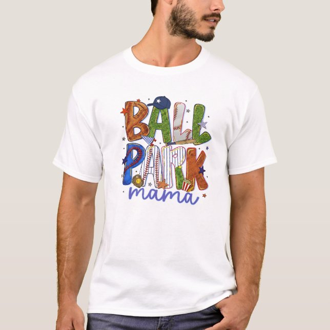 Camiseta Ball Park Mama – Día de Juego de Mamá de  (Anverso)