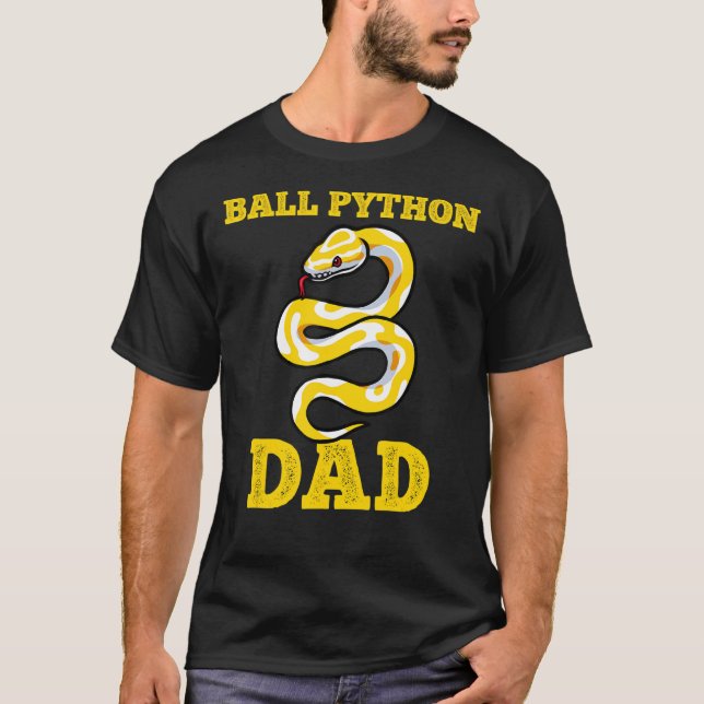 Camiseta Ball Python Dad Snake Mascota Dueño (Anverso)