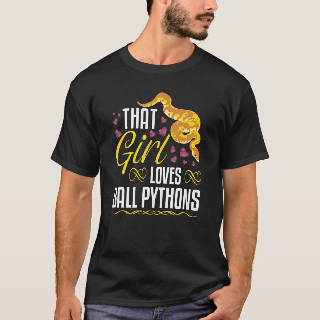 Camiseta Ball Python Girl Banana Ball Royal Python (Anverso)