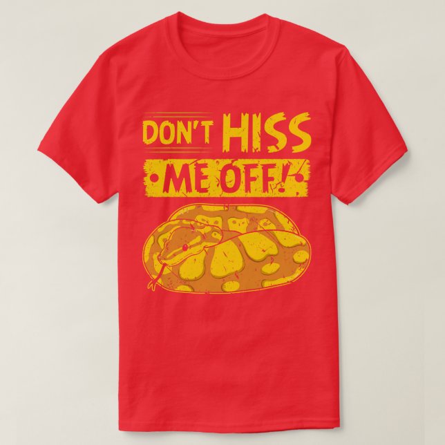 Camiseta Ball Python Hombres Mujeres Serpiente divertida (Diseño del anverso)