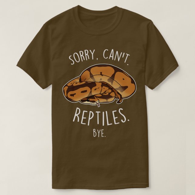 Camiseta Ball Python Perdona A Reptiles Bye (Diseño del anverso)