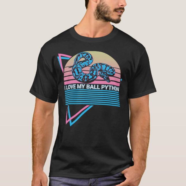 Camiseta Ball Python Snack Retro Me Encanta Mi Ball Python (Anverso)