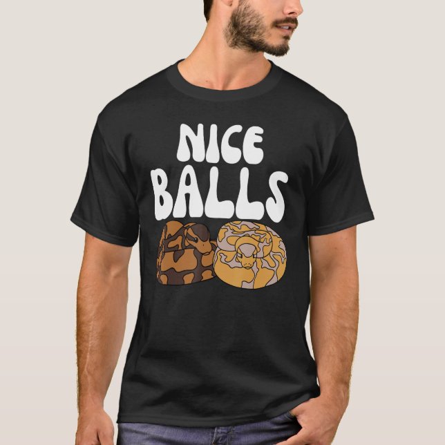 Camiseta Ball Python Snake Nice Balls (Anverso)