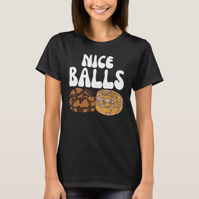 Camiseta Ball Python Snake Nice Balls (Anverso)