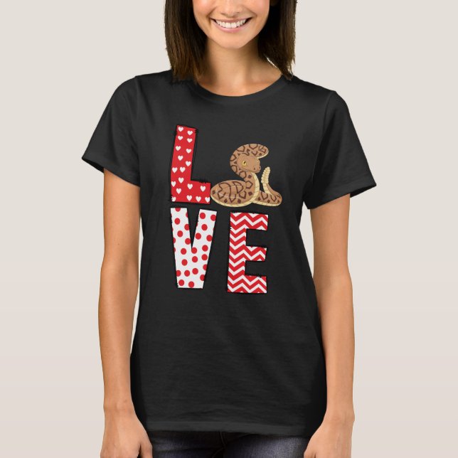 Camiseta Ball Python Valentines Day Love Valentine Cute Hea (Anverso)
