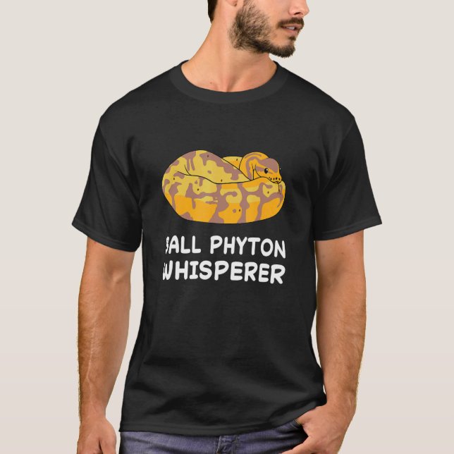 Camiseta Ball Python Whisperer Snack Reptile Herpetólogo (Anverso)