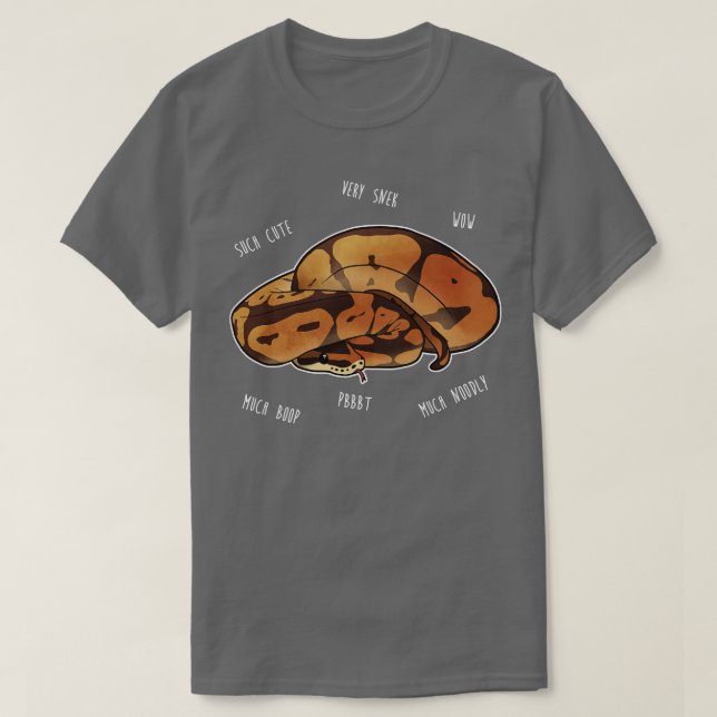 Camiseta Ball Python Wow Snek (Diseño del anverso)