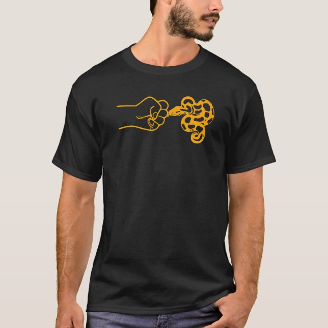 Camiseta Ball Python y mano 3 (Anverso)
