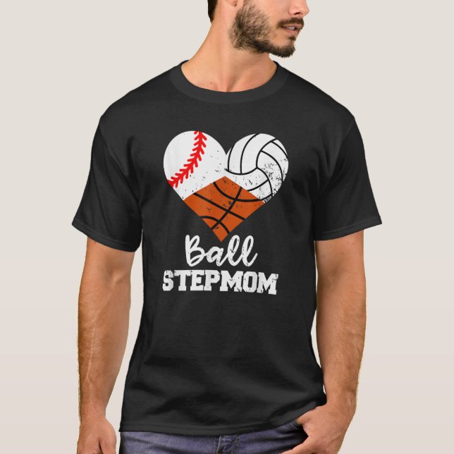 Camiseta Ball Stepmom Funny Baloncesto de Voleibol (Anverso)