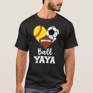 Camiseta Ball Yaya Heart Softball Futbol Yaya 1