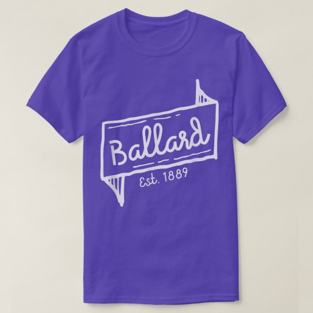 Camiseta Ballard Seattle Washington Est  (Diseño del anverso)