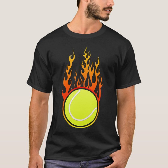 Camiseta balle tennis flamme feu flame logo 3110 A (Anverso)