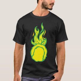 Camiseta balle tennis flamme fire flame cartoon dessin