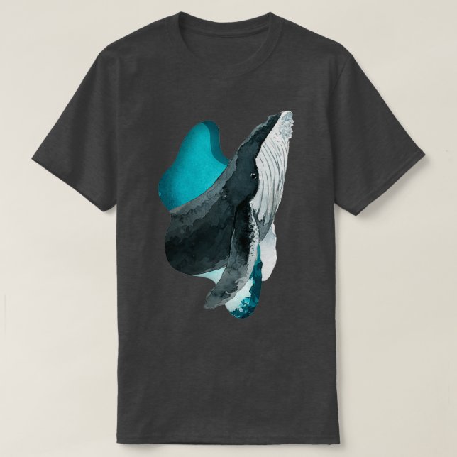 Camiseta Ballena acuarela (Diseño del anverso)