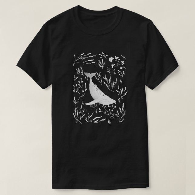 Camiseta Ballena acuática Floral Humpback (Diseño del anverso)